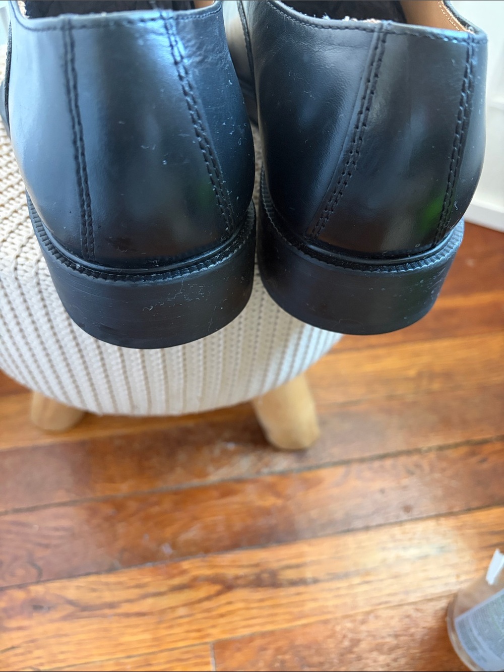 Zara Black Cap-Toe Derby Shoes for Men - Picture 6 of 8